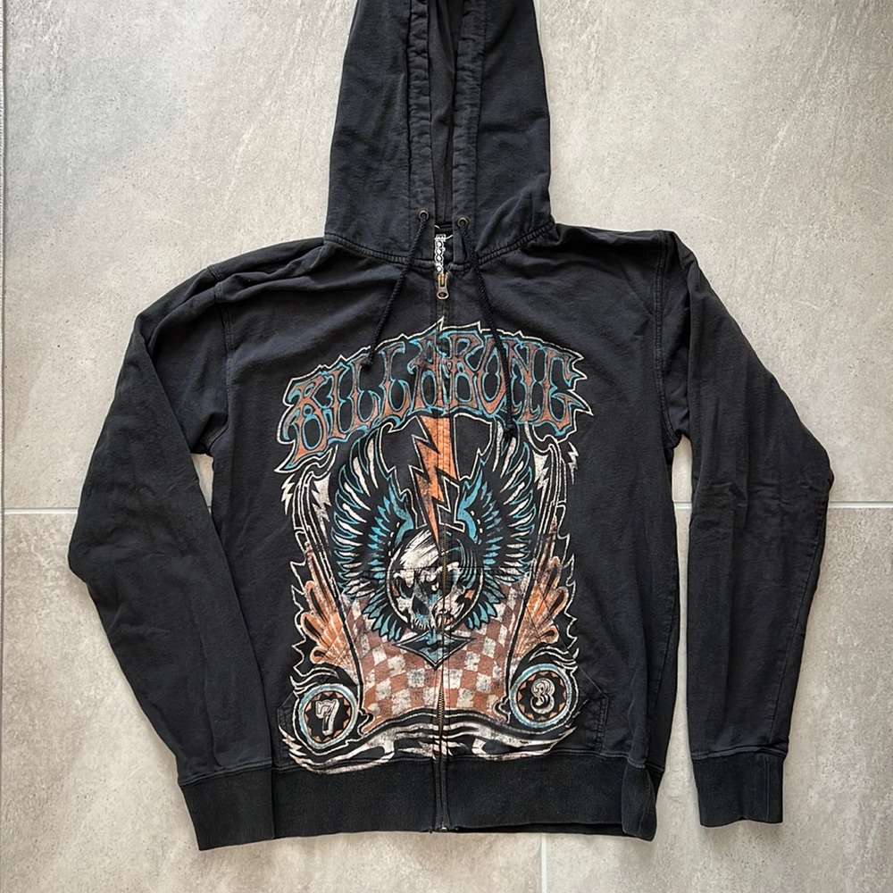 Vintage Billabong Zip Up Hoodie Size Small